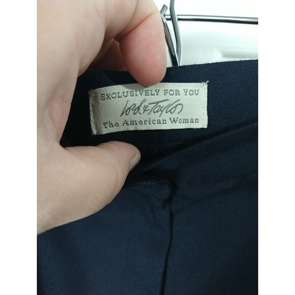 Lord Taylor Blue Pleated Straight Pocket Stretch Waist Pants. Size 22W - Picture 6 of 13